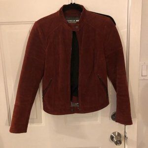 Red Bagatelle leather suede jacket size small